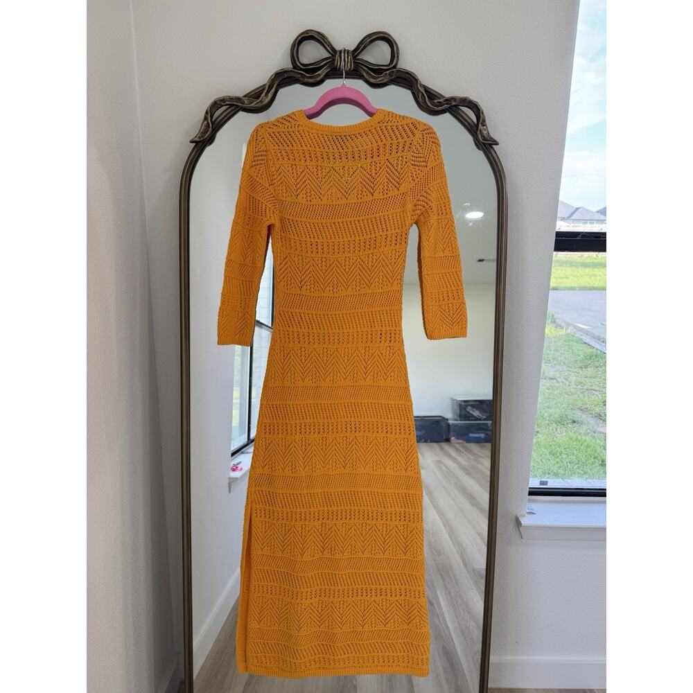 RAG & BONE Renee crocheted cotton-blend midi dress Size Small - Picture 2 of 7